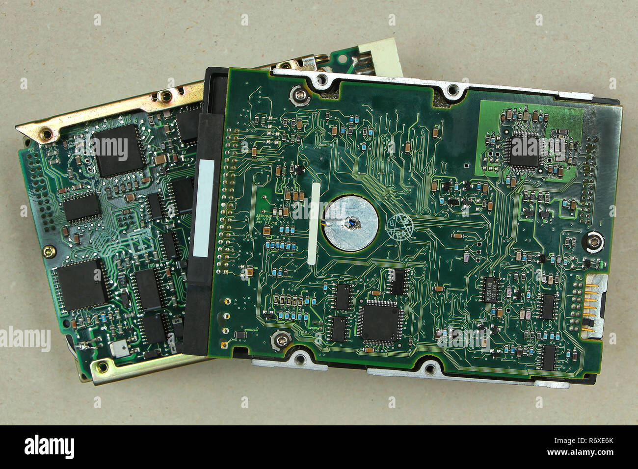 Hard drive circuit boards Stock Photo Alamy