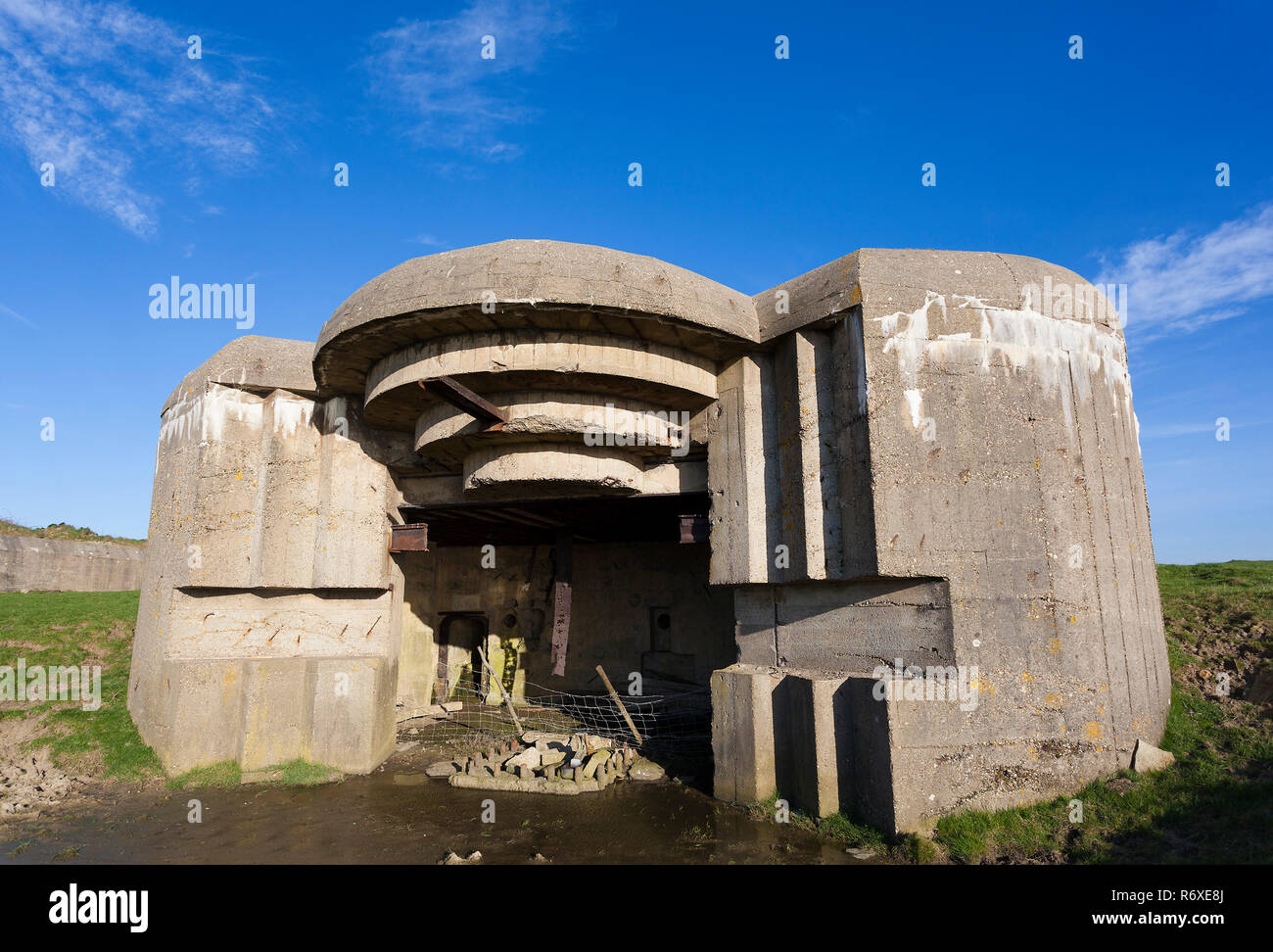 Bunker in the Cap Gris Nez, Cote d'opale, PasdeCalais, France Stock