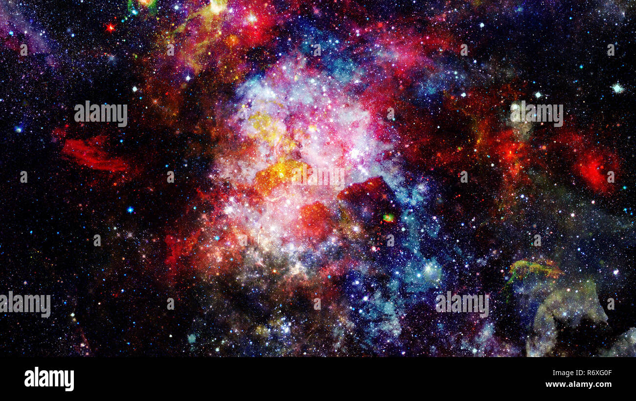 Night sky with nebula and stars. Elements of this image furnished by ...