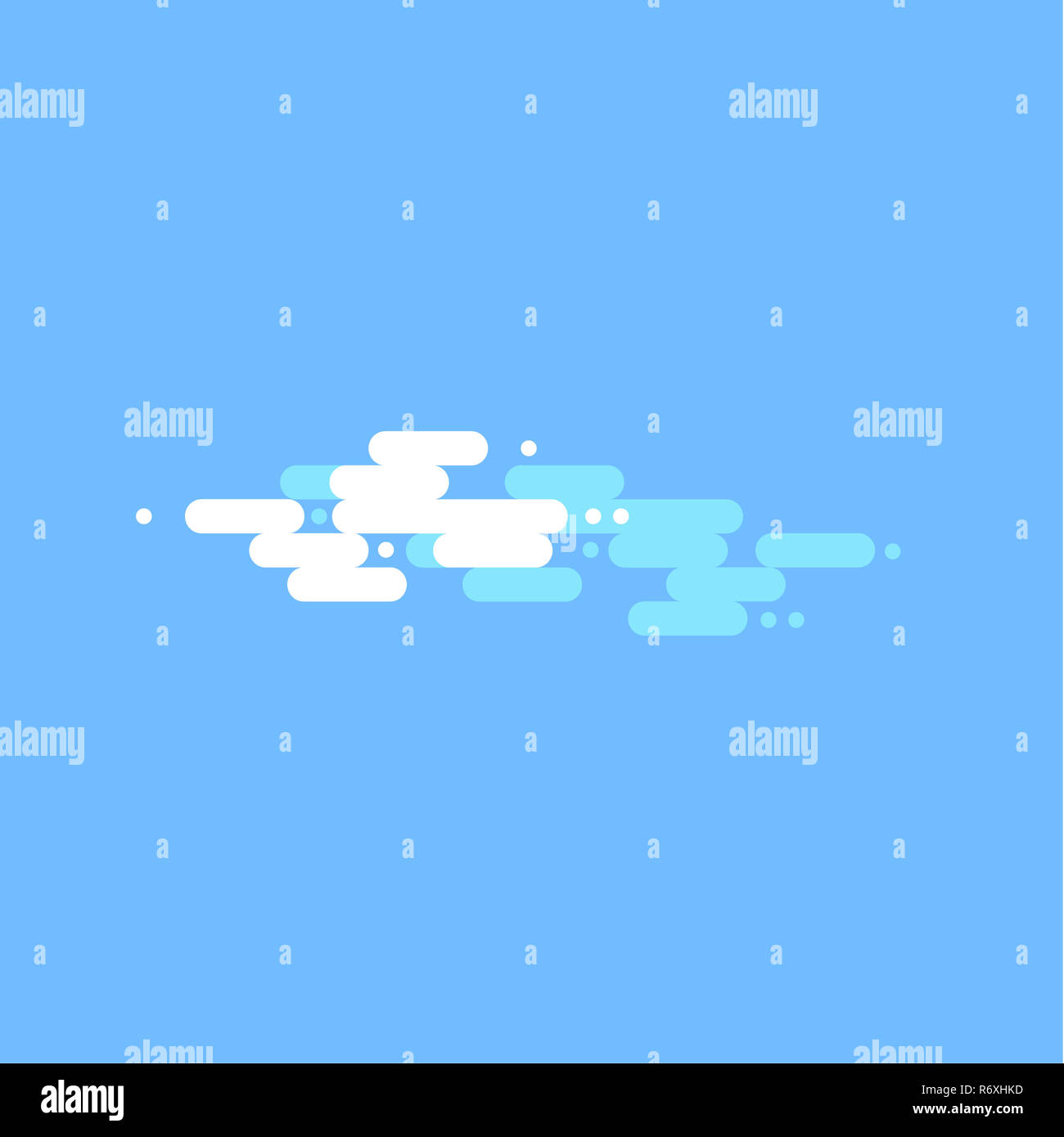Blue sky with white clouds. Vector stock illustration Stock Photo - Alamy