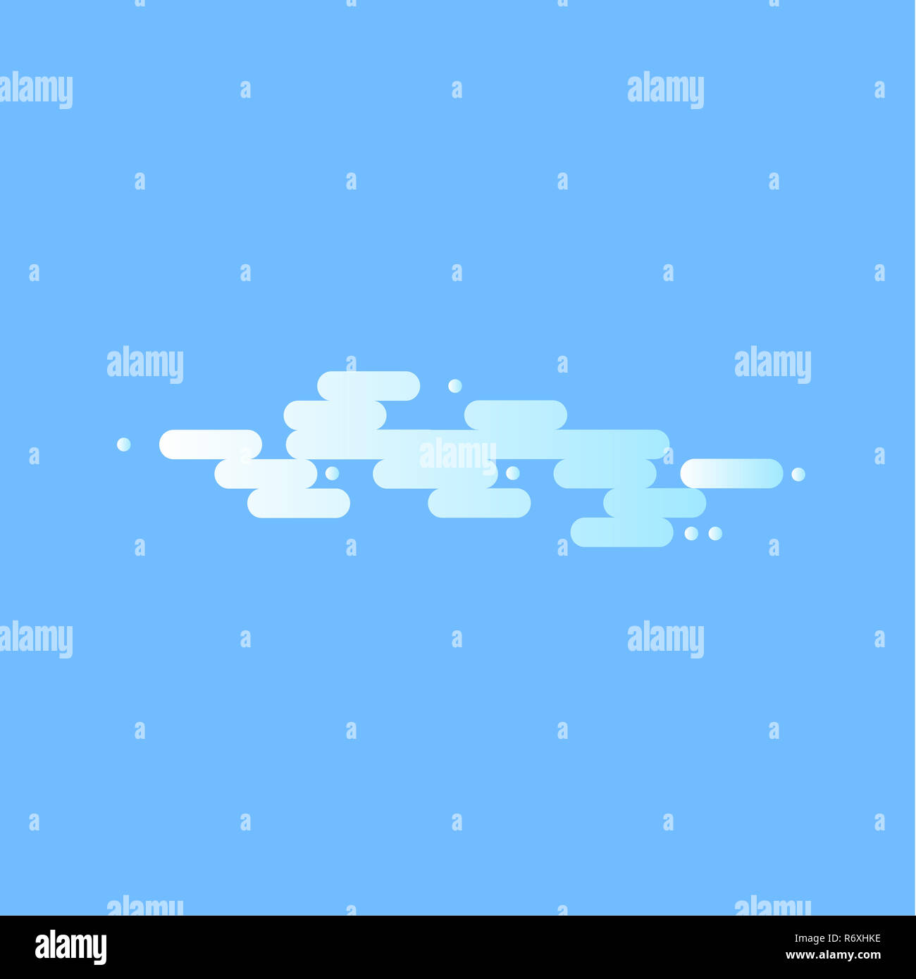 Blue sky with white clouds. Vector stock illustration Stock Photo - Alamy