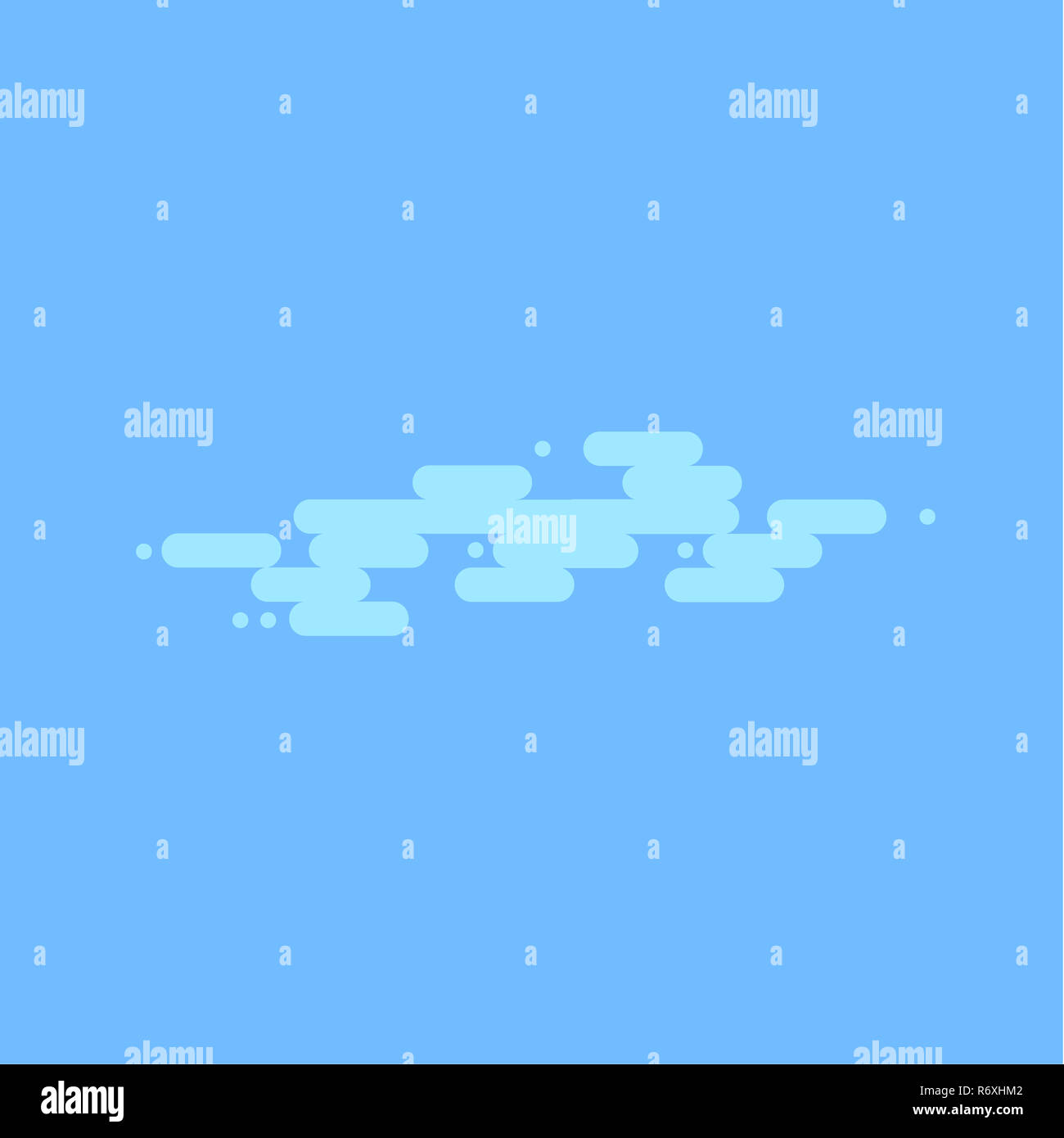 Blue sky with white clouds. Vector stock illustration Stock Photo - Alamy