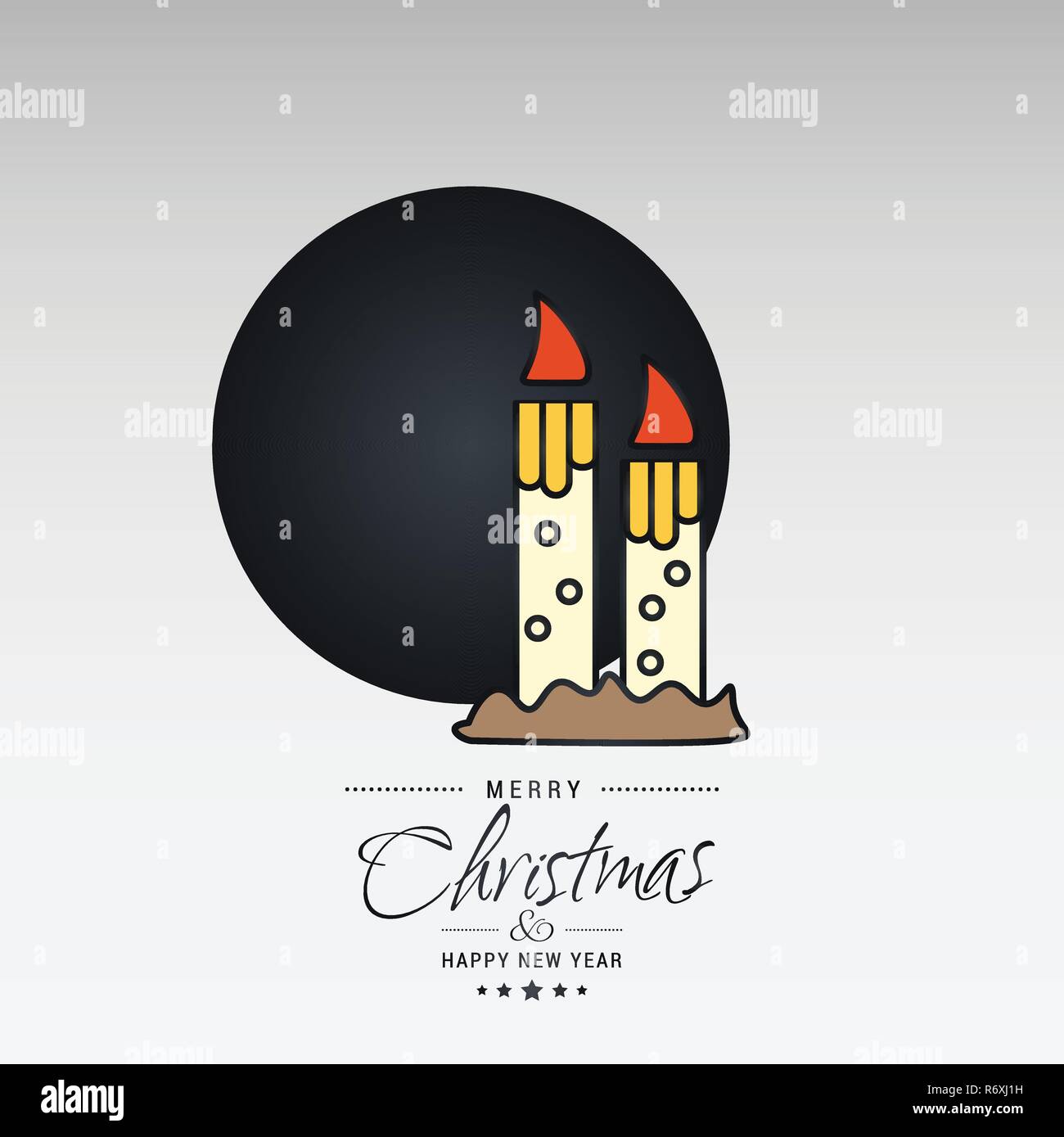 Christmas card with creative elegant design and light background vector ...