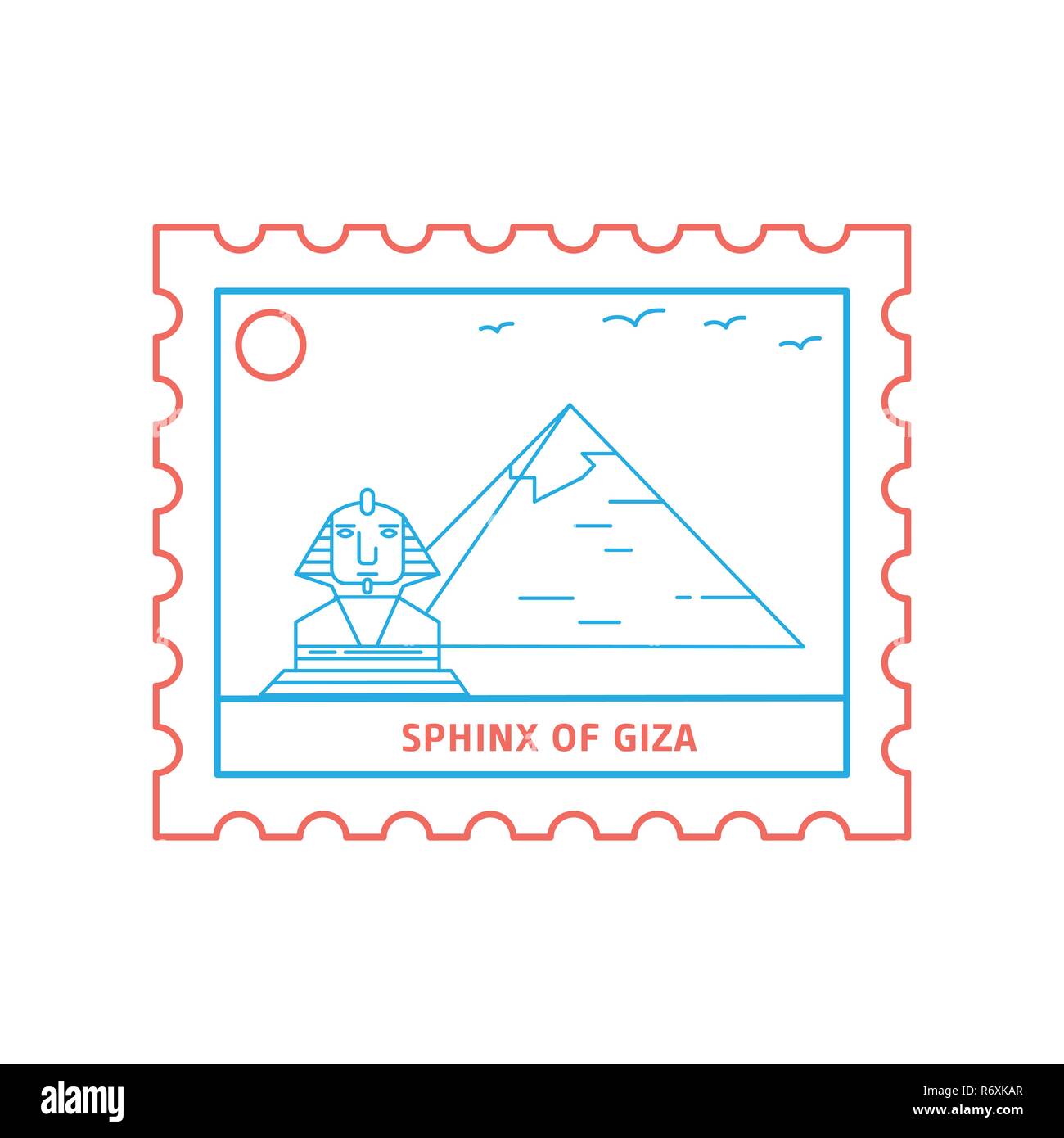Egypt sphinx stamp pyramid hi-res stock photography and images - Alamy
