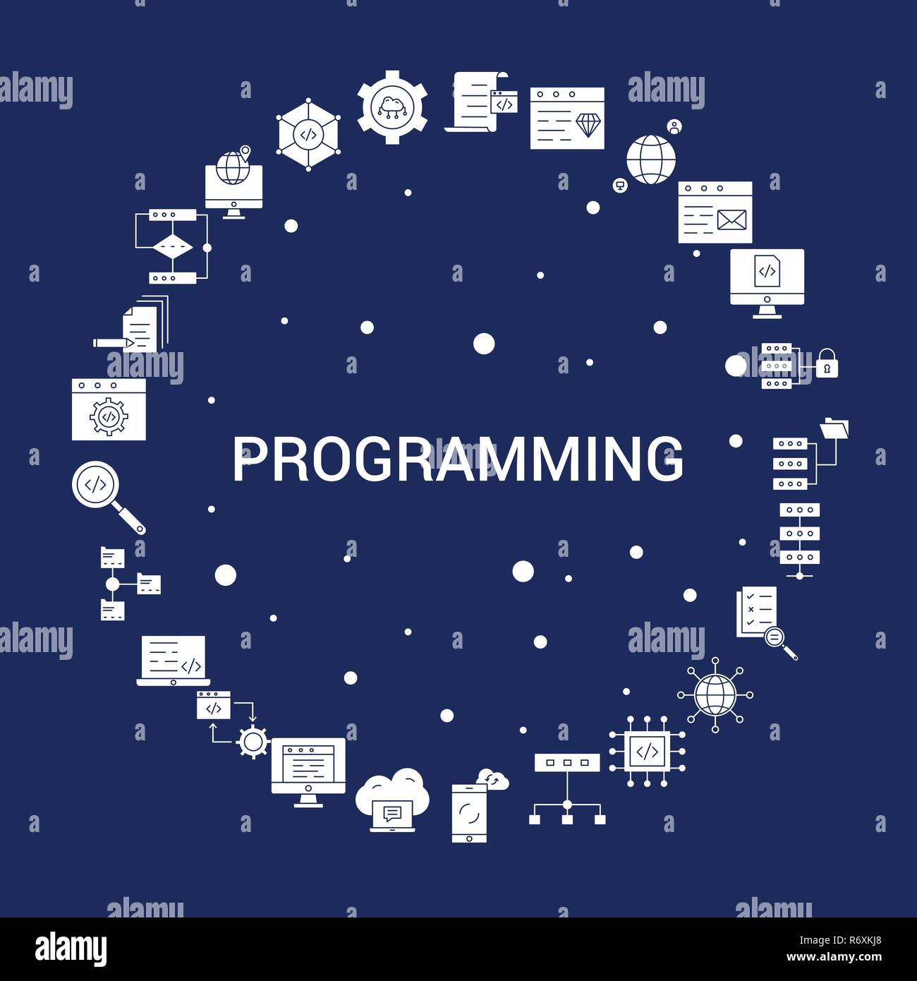 Creative Programming icon Background Stock Vector Image & Art - Alamy