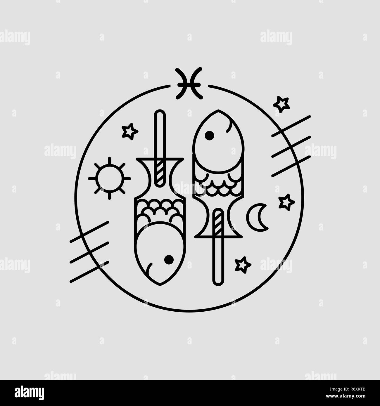 Pisces logo hi-res stock photography and images - Alamy