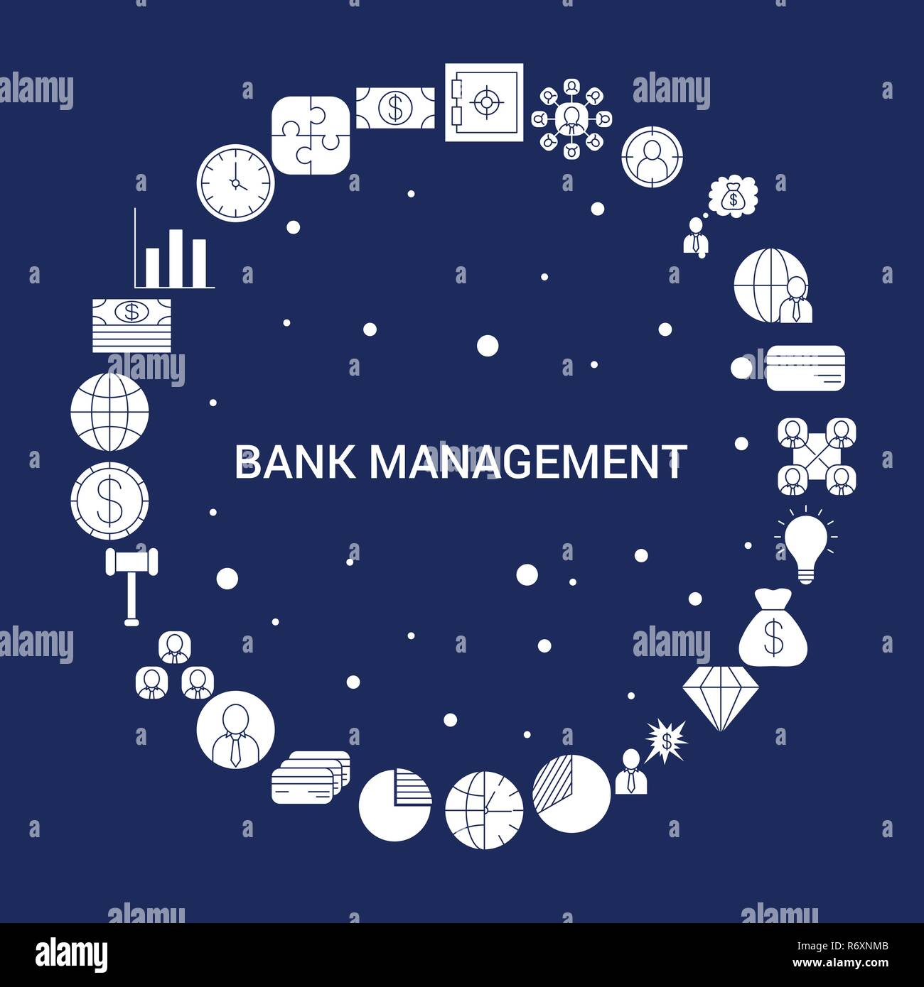 Creative Bank Management icon Background Stock Vector Image & Art - Alamy