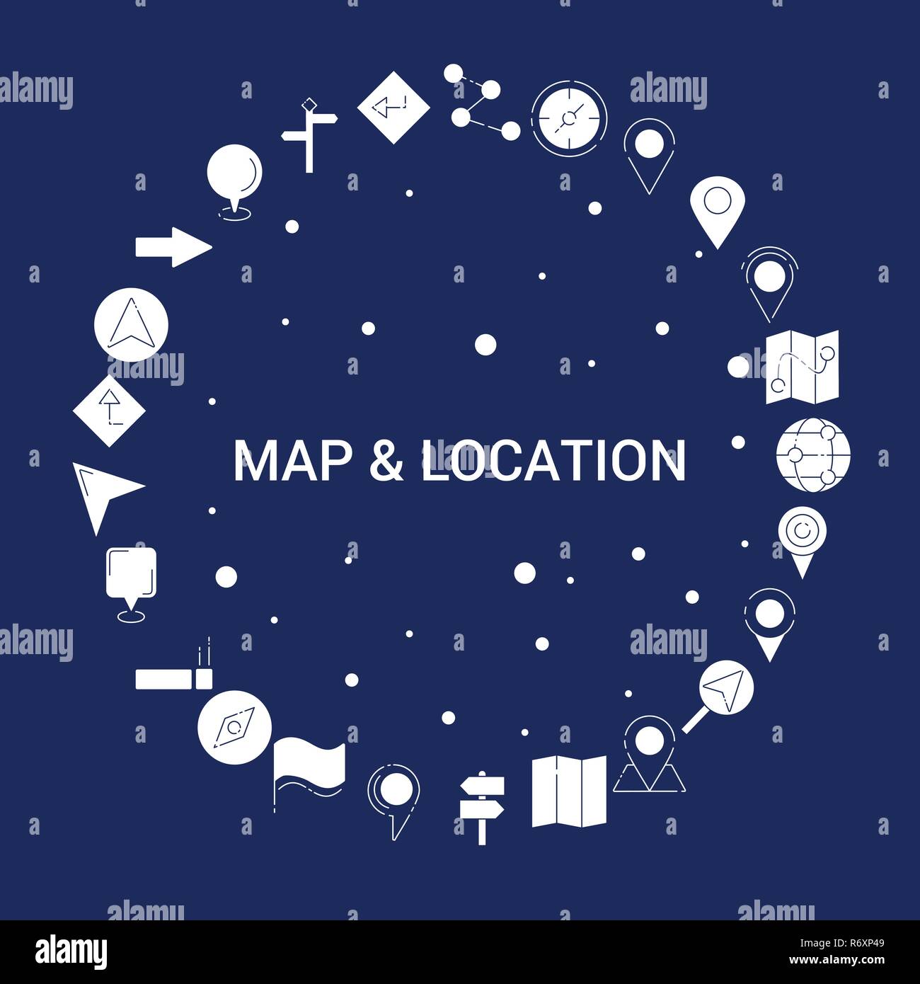 Creative Map and Location icon Background Stock Vector Image & Art - Alamy