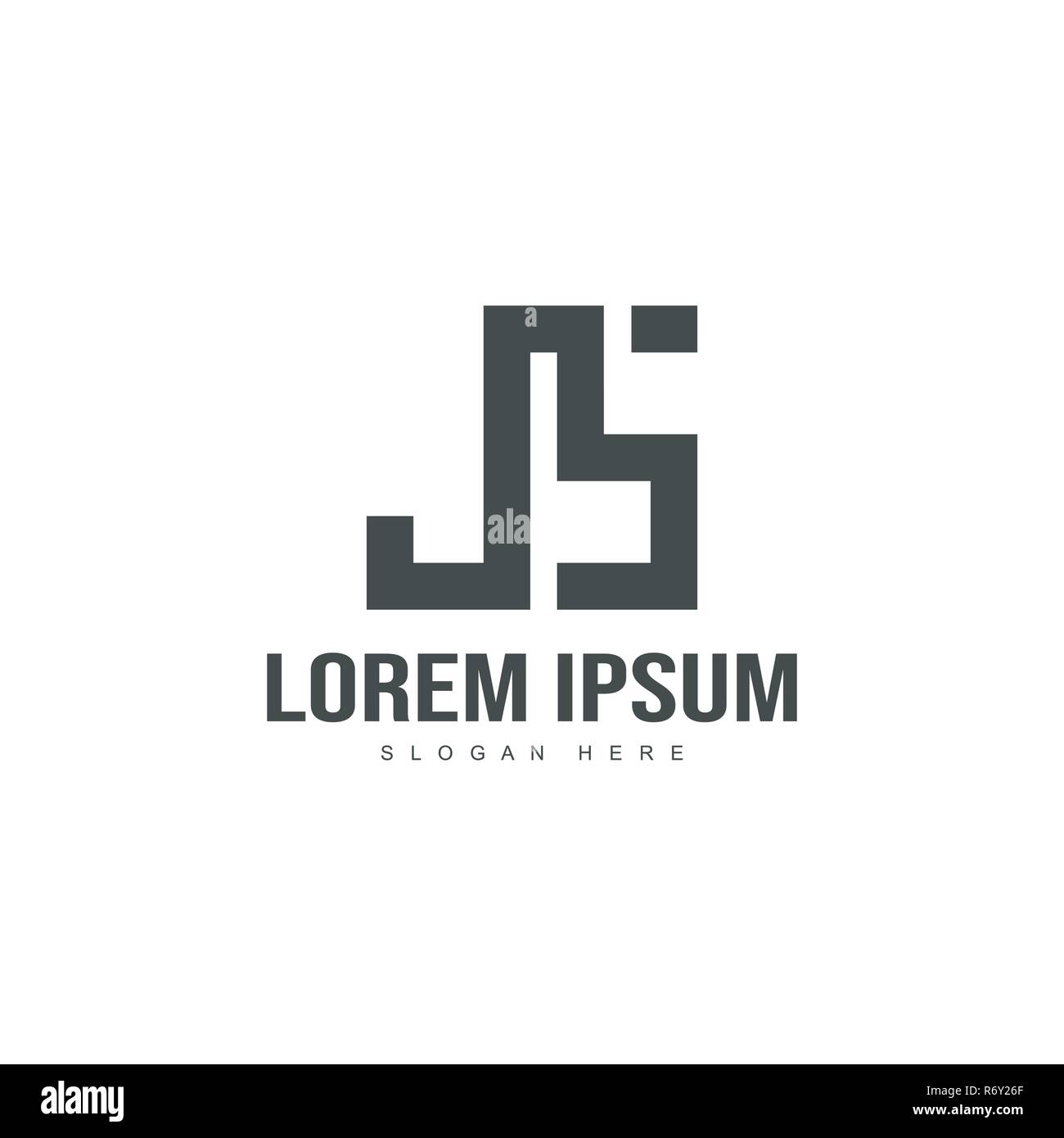 Initial letter logo template. Minimalist letter logo template design Stock Vector