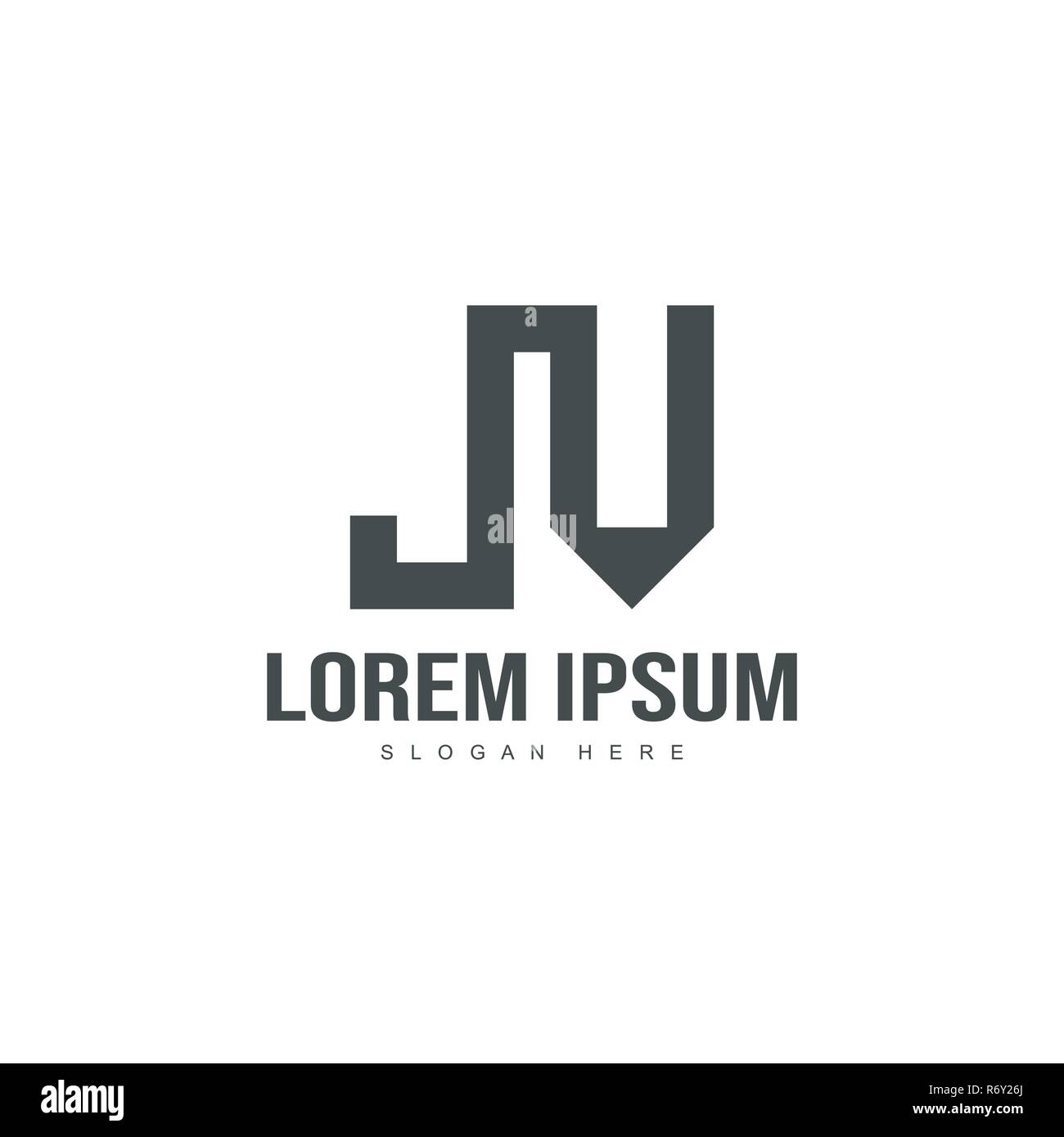 Initial letter logo template. Minimalist letter logo template design Stock Vector