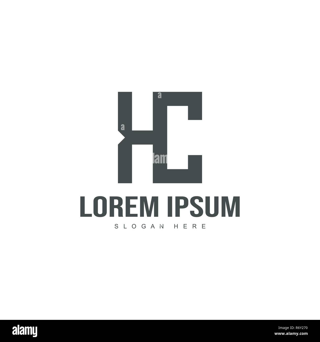 Initial letter logo template. Minimalist letter logo template design Stock Vector