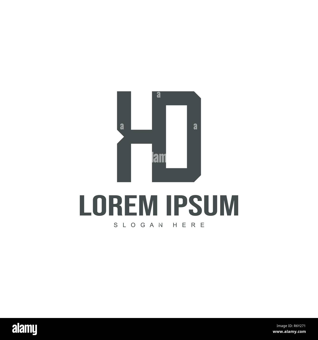Initial letter logo template. Minimalist letter logo template design Stock Vector