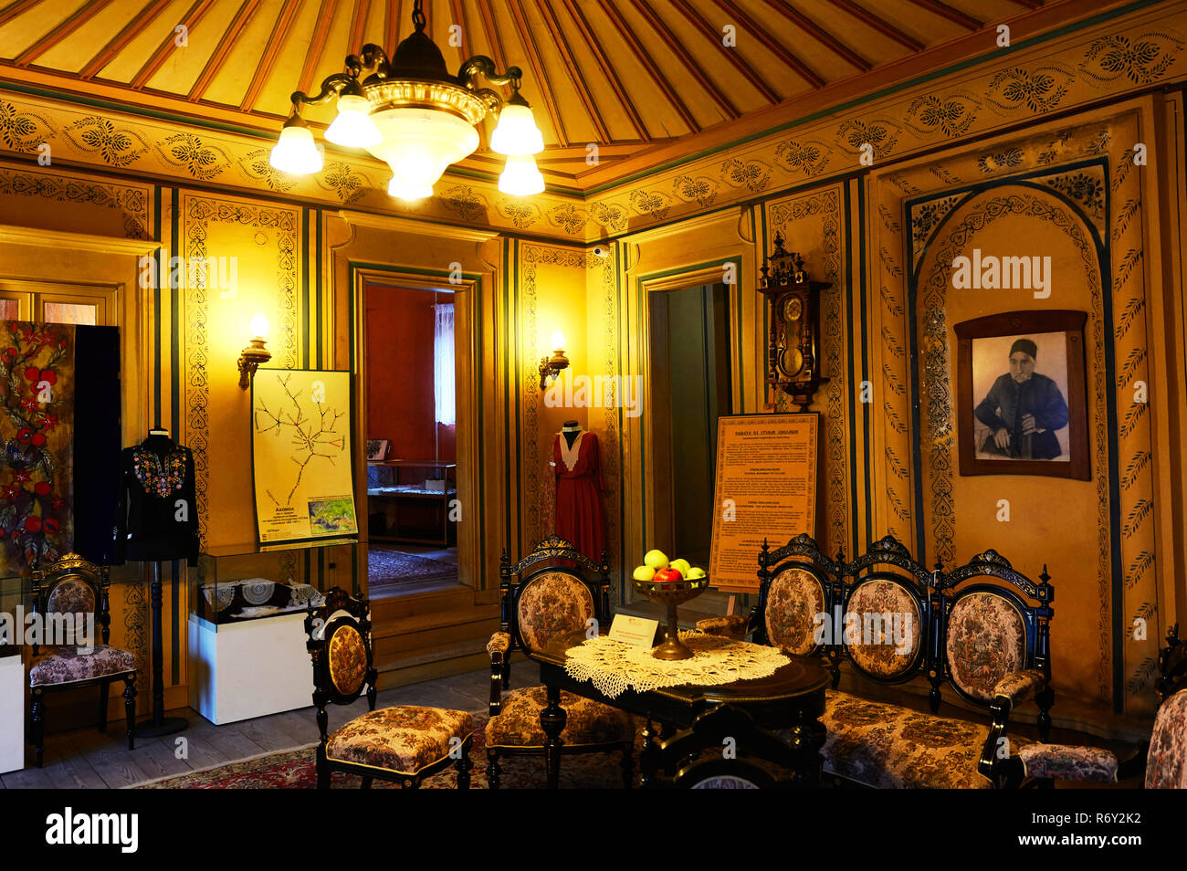 Interior of the House-Museum Hindliyan in the historic center of Plovdiv, Bulgaria - capital of culture for 2019 Stock Photo