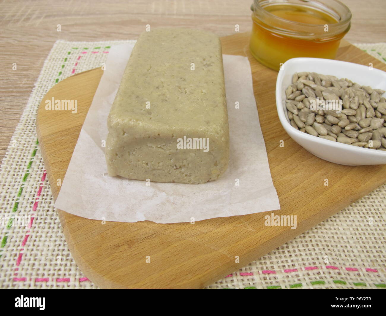 homemade halva with sunflower seeds and honey Stock Photo Alamy