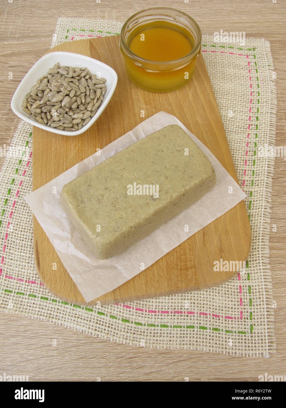 homemade halva with sunflower seeds and honey Stock Photo Alamy