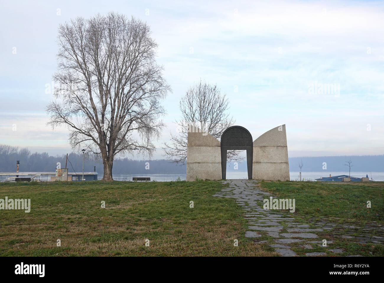 BELGRADE, SERBIA - DECEMBER 19, 2014: Memorial of 1915 Belgrade Defenders in Belgrade, Serbia. Stock Photo
