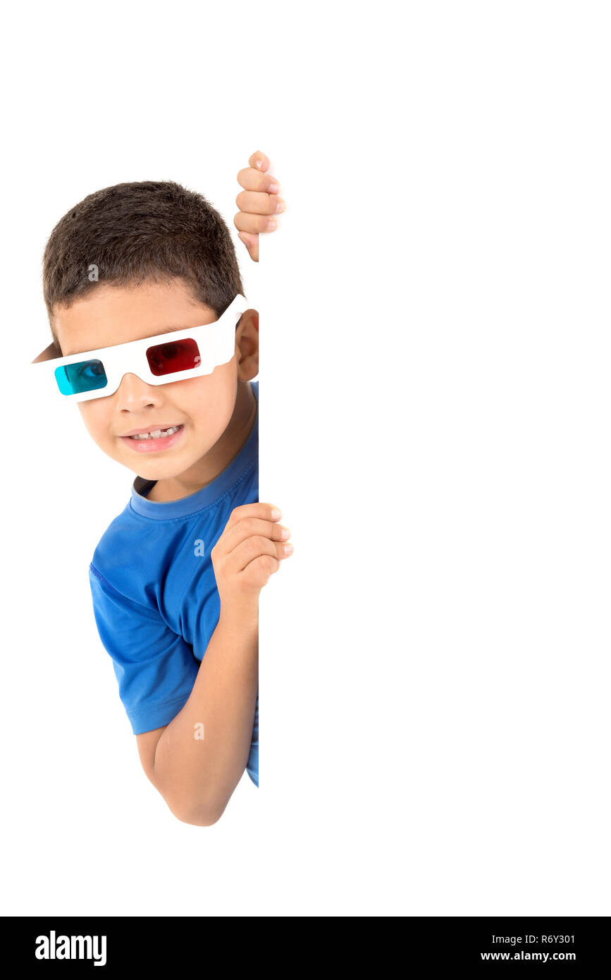 Kid in the movies Stock Photo