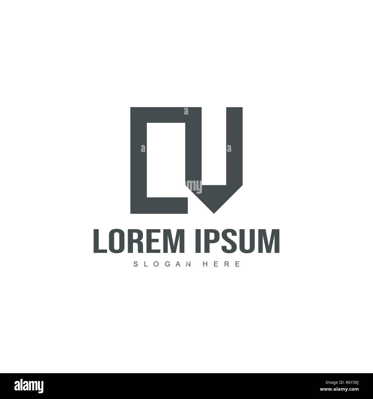 Initial letter logo template. Minimalist letter logo template design Stock Vector