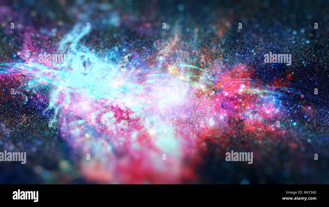 Nebula and galaxies in space. Elements of this image furnished by NASA. Stock Photo