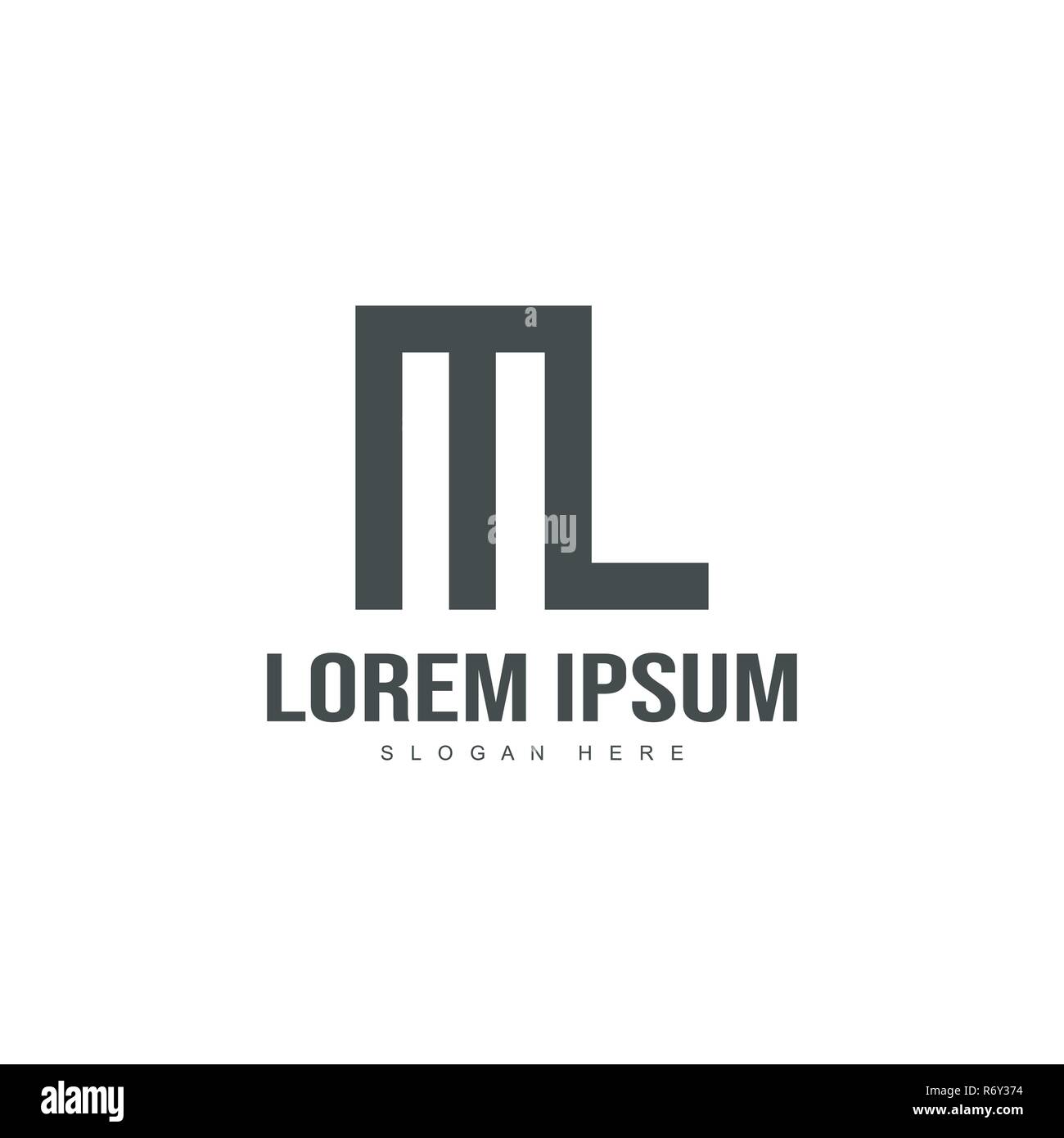 Initial letter logo template. Minimalist letter logo template design Stock Vector