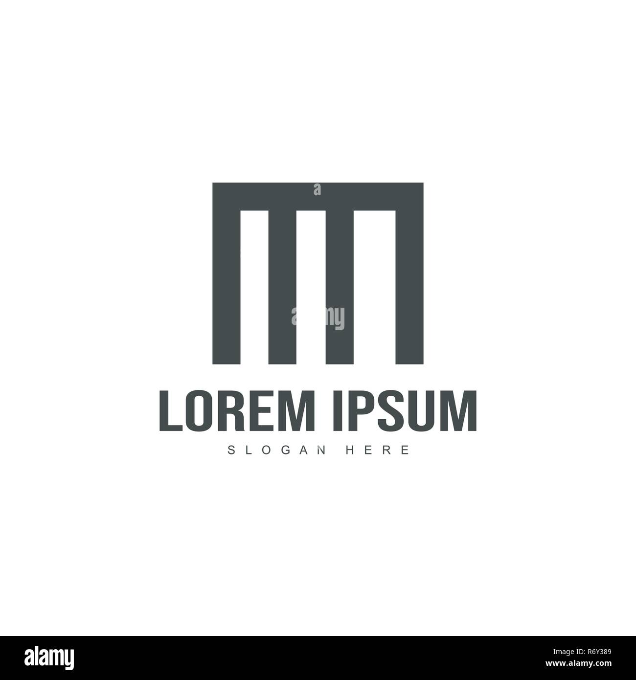 Initial letter logo template. Minimalist letter logo template design Stock Vector