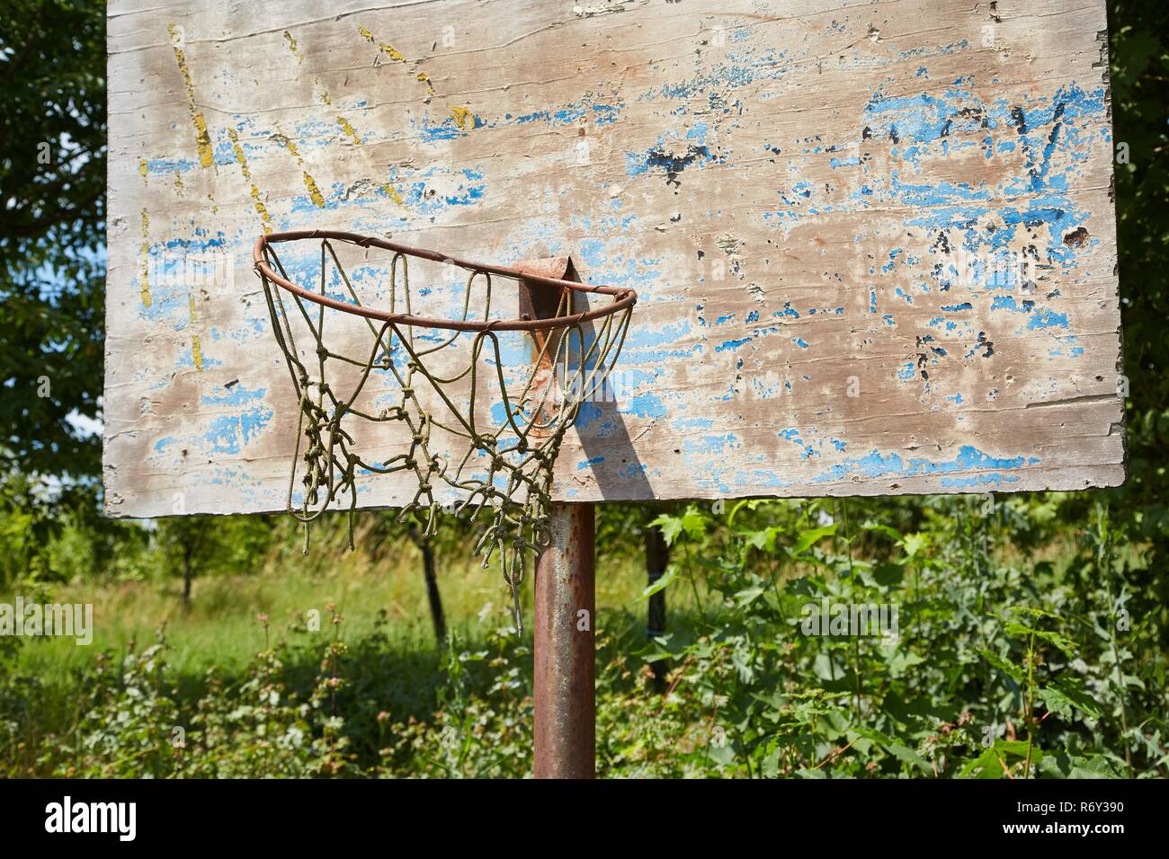 Abandoned Basketball Dunk Stock Photo