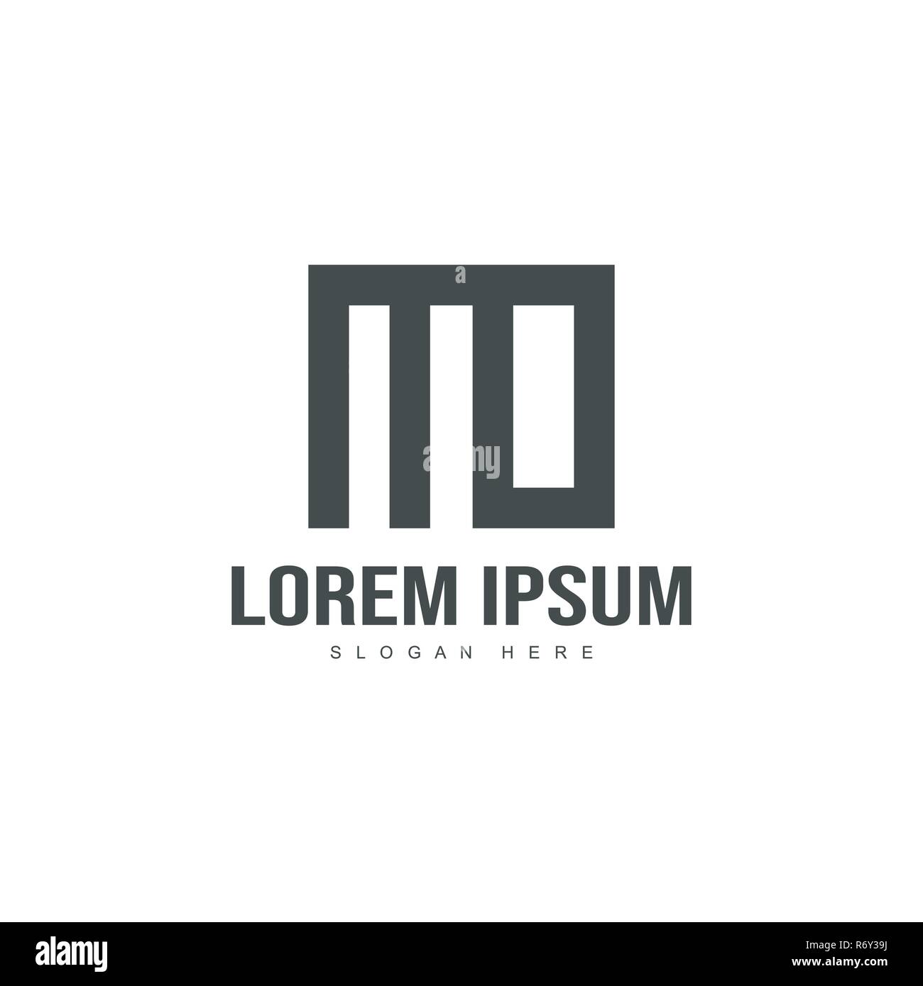 Initial letter logo template. Minimalist letter logo template design Stock Vector