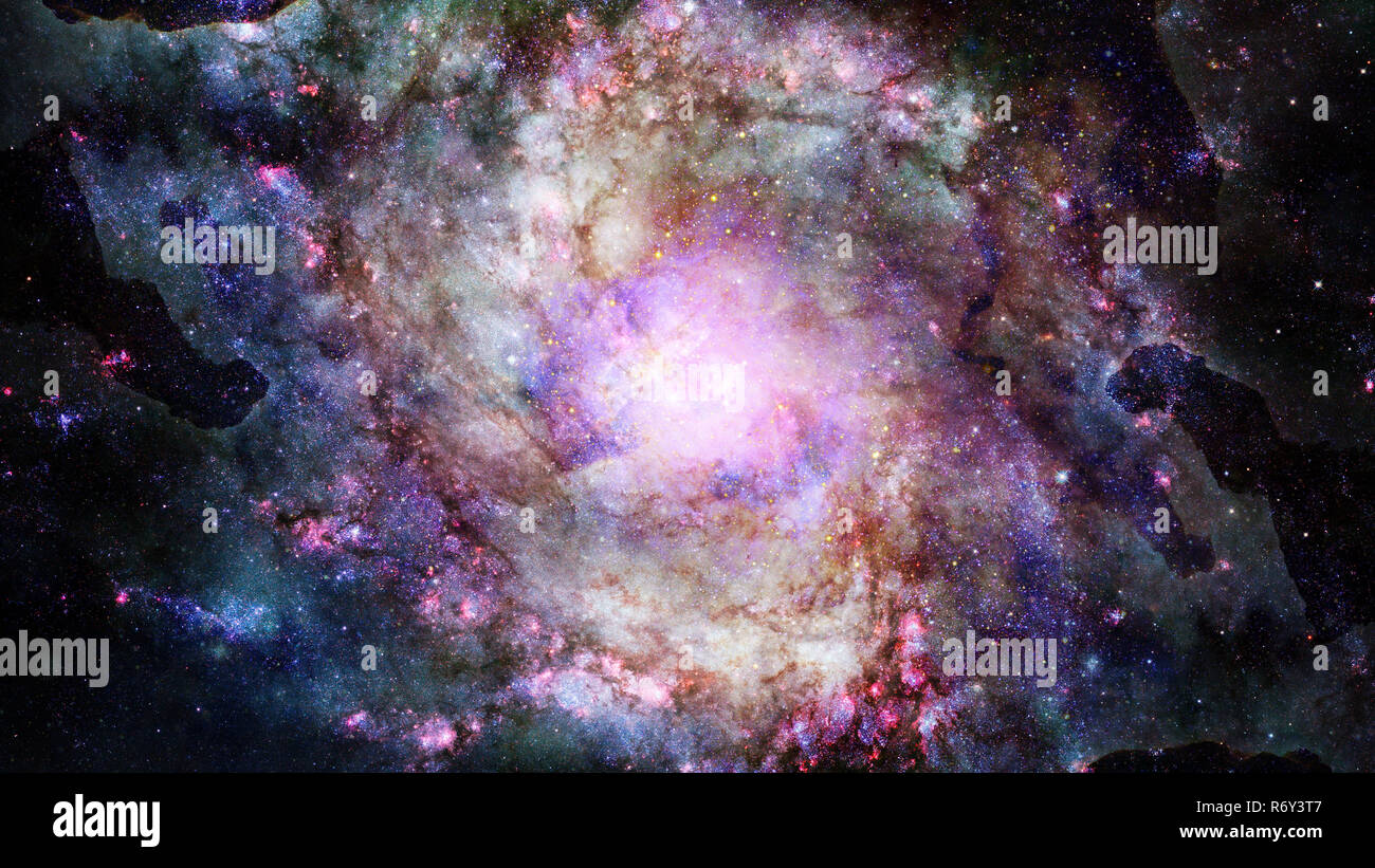 Starry deep outer space - nebula and galaxy Stock Photo - Alamy