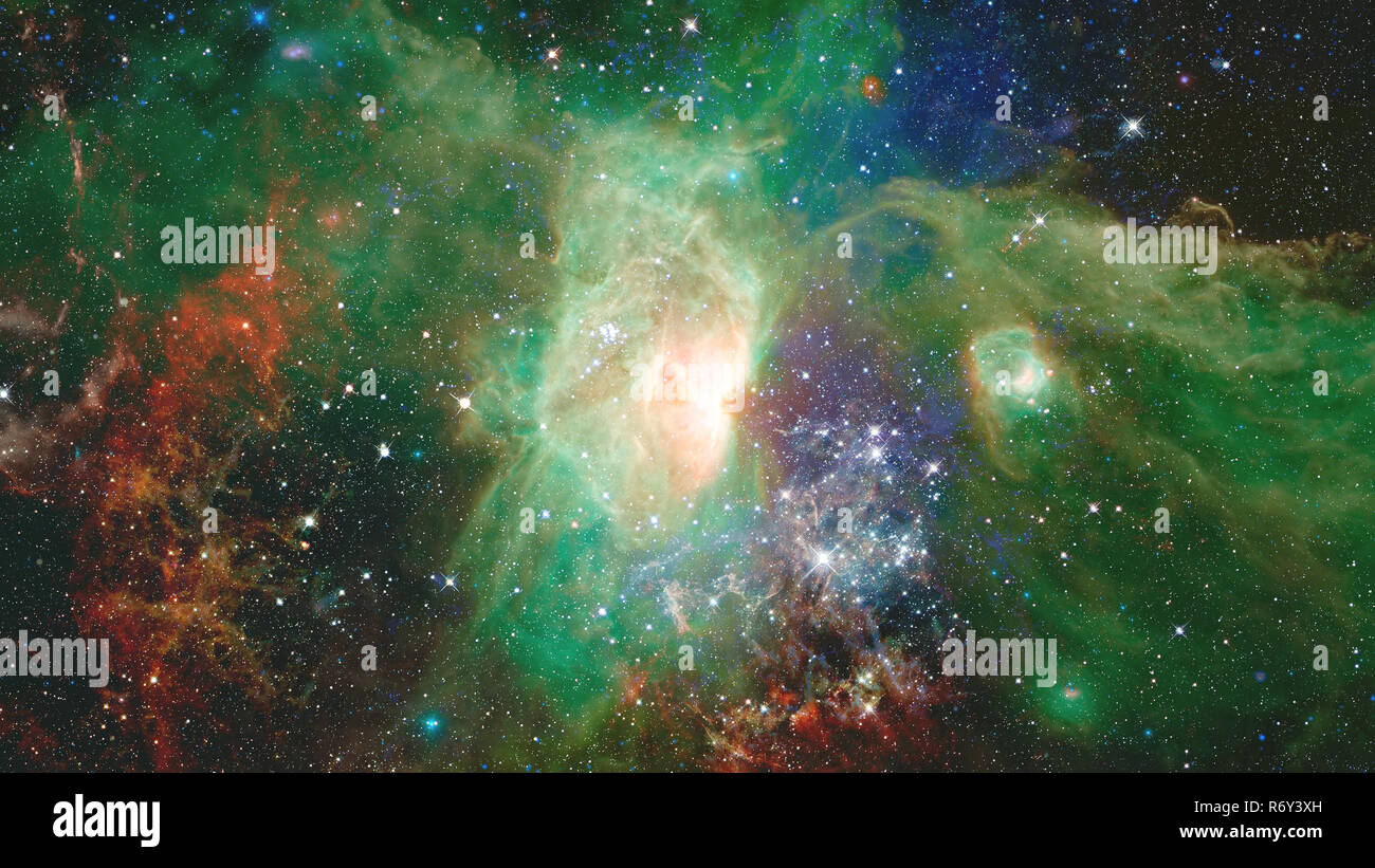 Nebula the site of star formation. Elements of this image furnished by NASA. Stock Photo