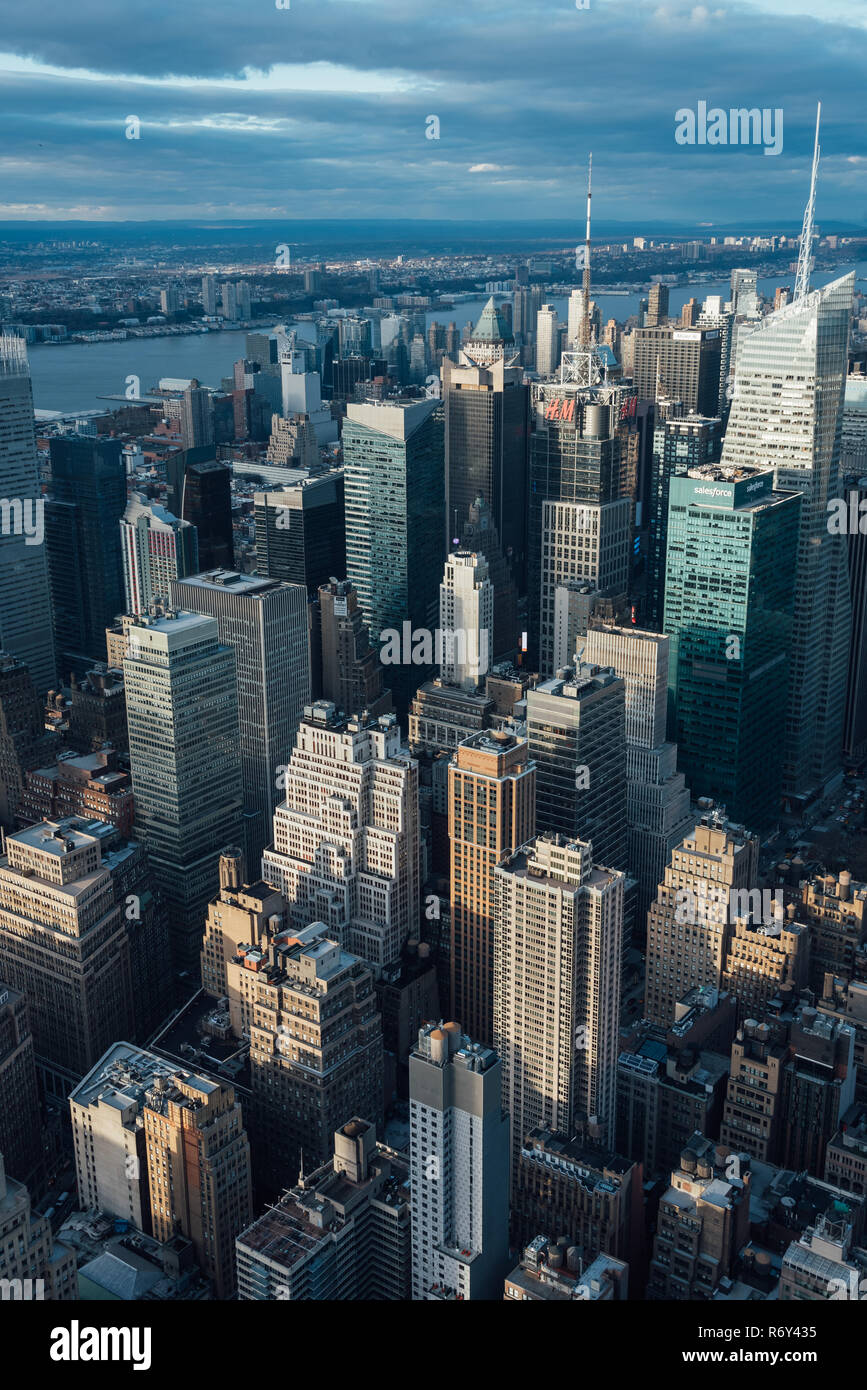 View of buildings in Midtown Manhattan, in New York City Stock Photo ...