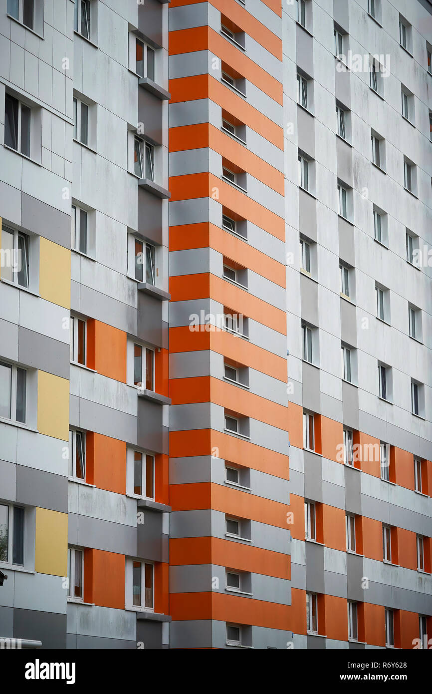 Â plattenbau as a residential building in the city center of magdeburg Stock Photo