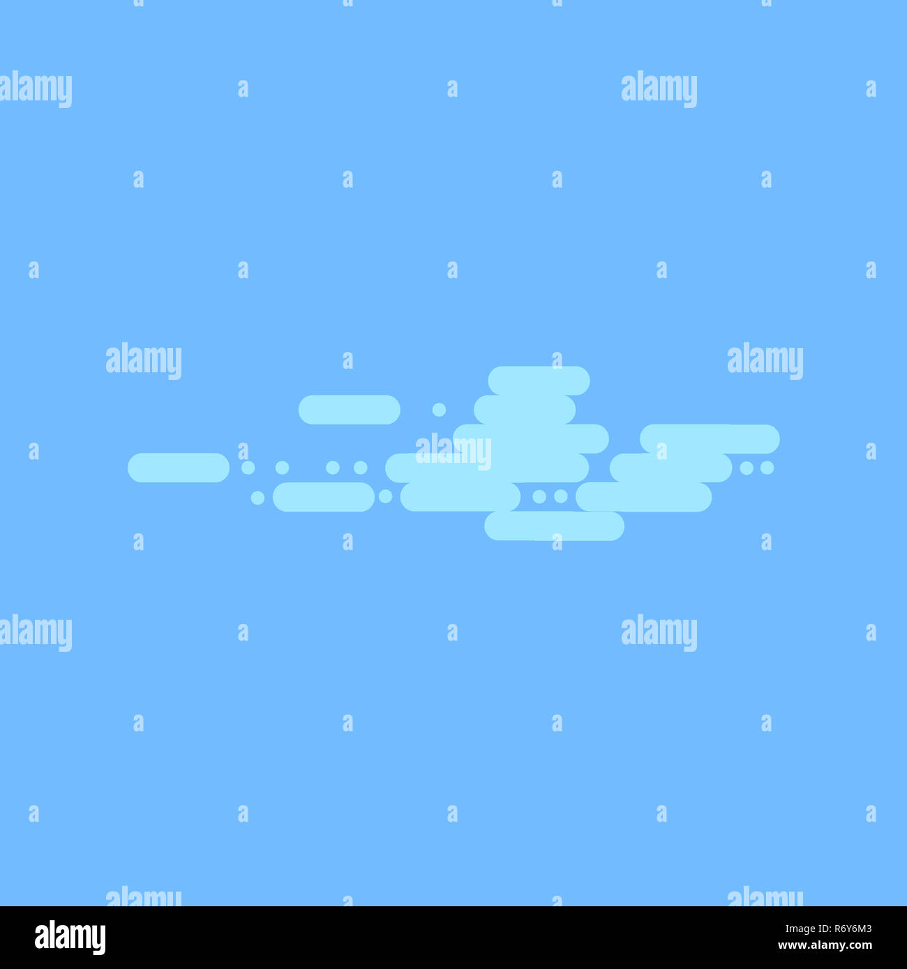 Blue sky with white clouds. Vector stock illustration Stock Photo - Alamy