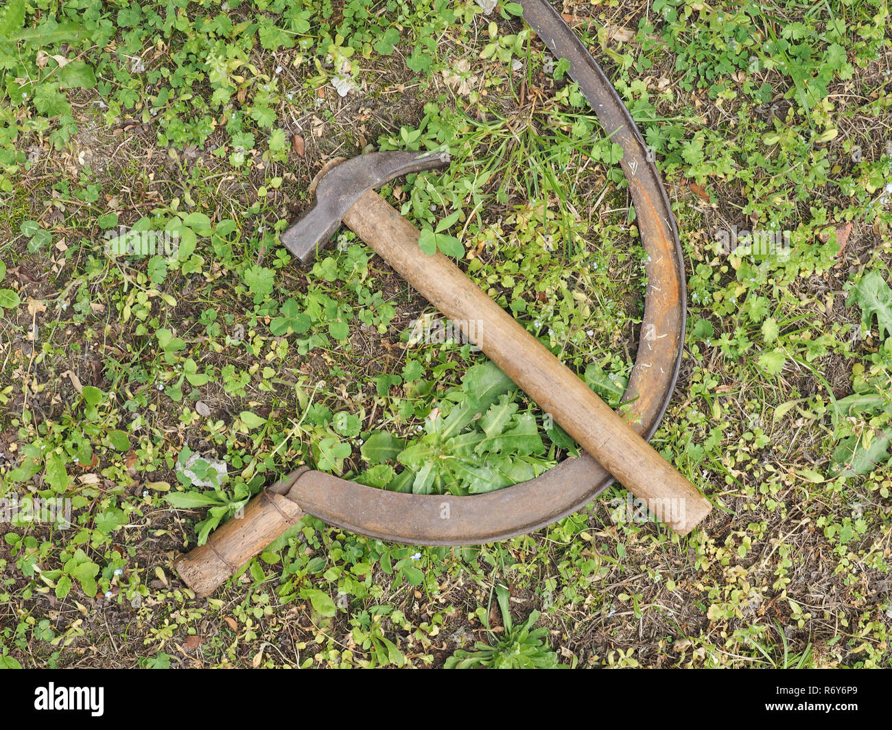 hammer and sickle symbol of communism Stock Photo Alamy