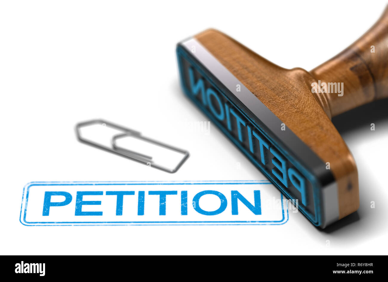 Petition Campaign, Democracy Concept Over White Stock Photo