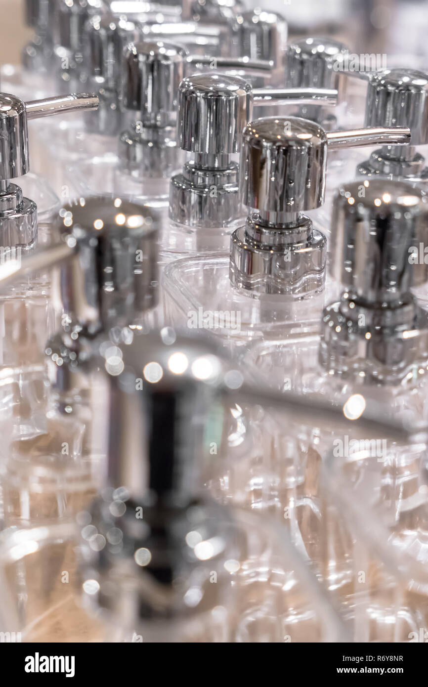 Empty soap dispensers Stock Photo Alamy