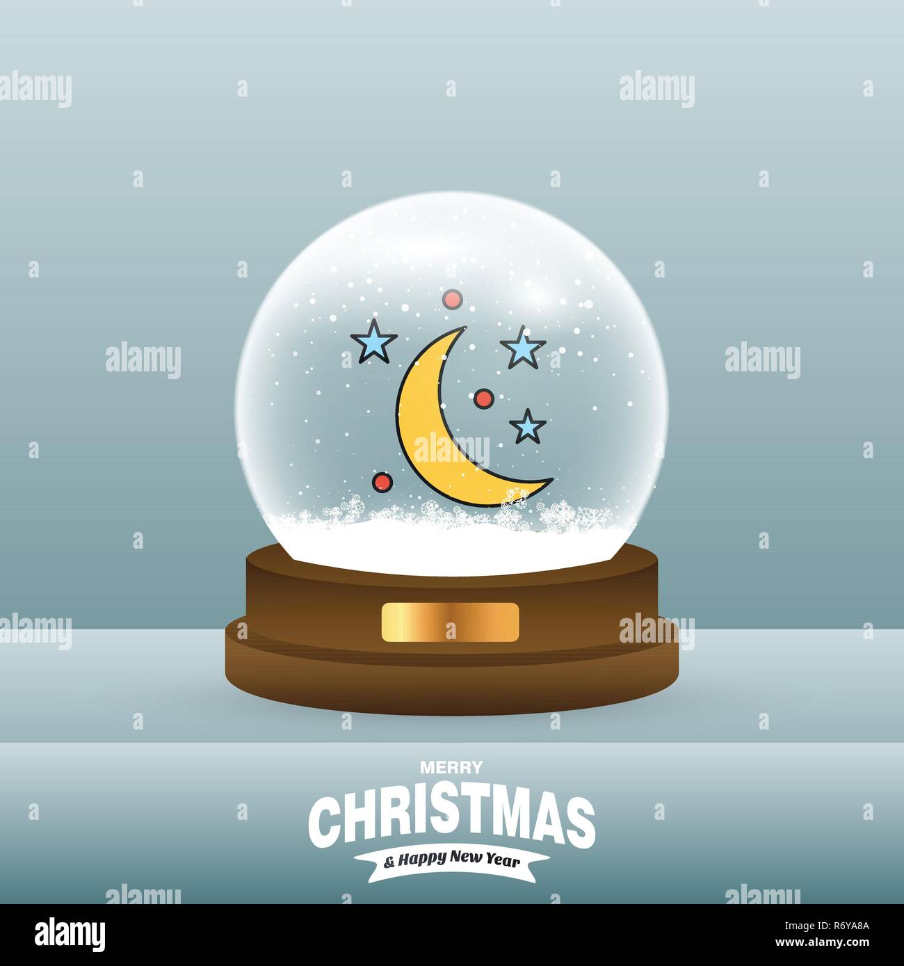 Christmas card with creative elegant design and globe also with grey ...
