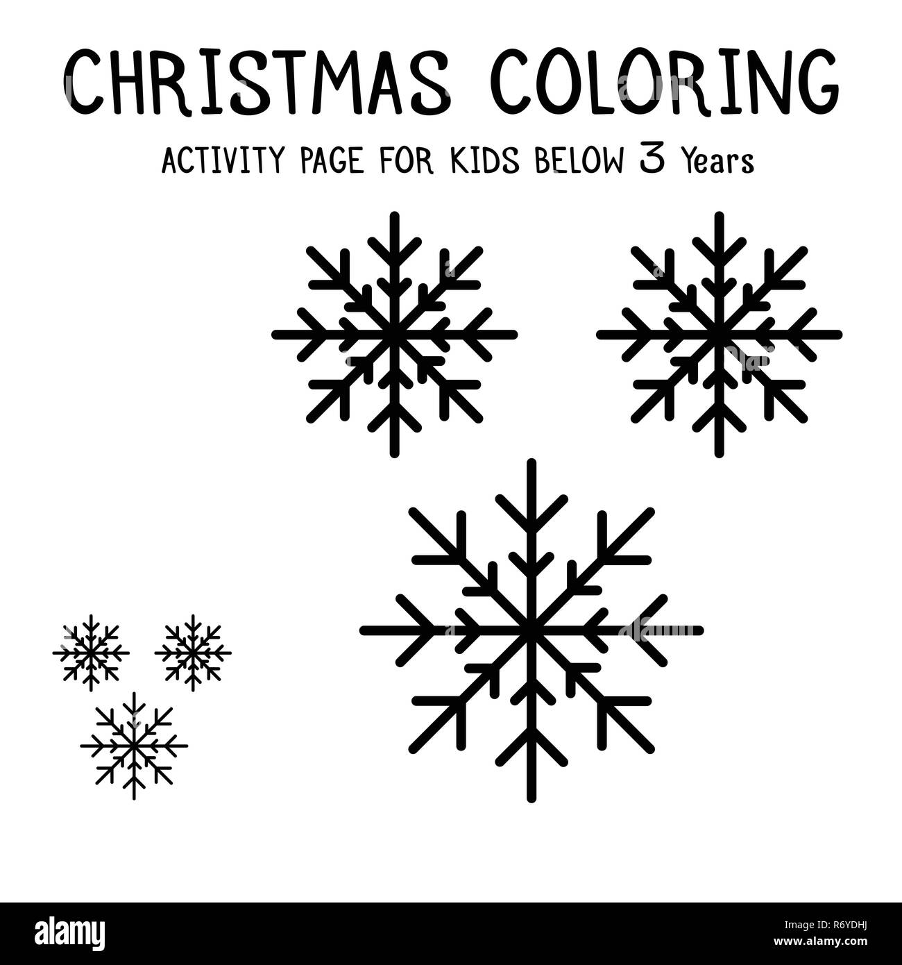 Christmas Coloring Actvity Book For Kids Below 3 Years Stock Vector ...