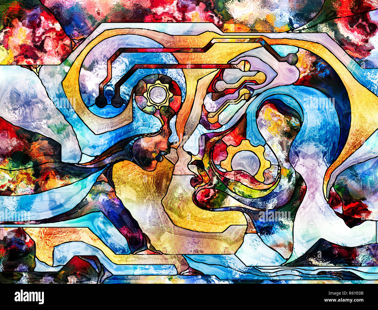 Virtual Color Division Stock Photo - Alamy
