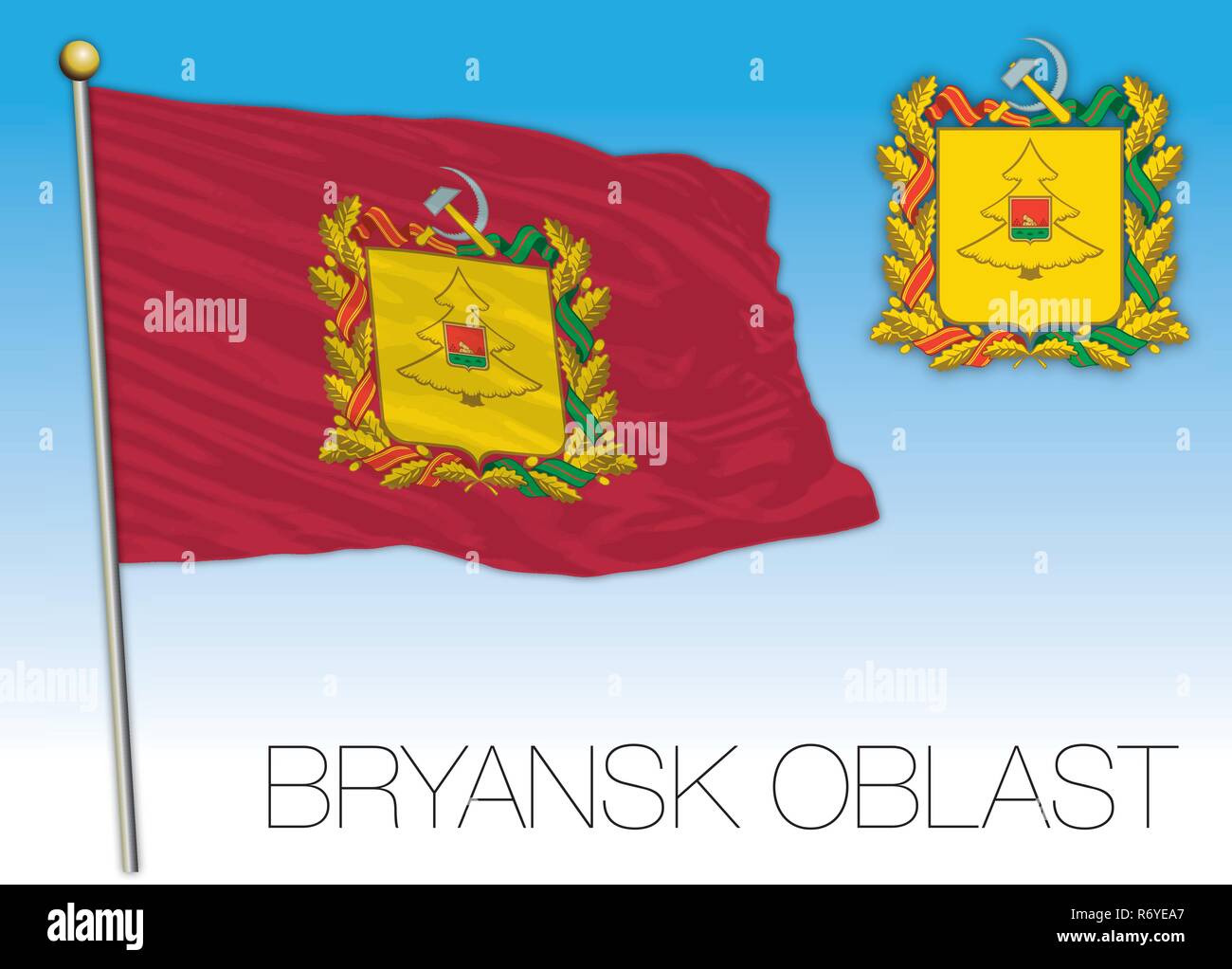 Bryansk oblast flag, Russian Federation, vector illustration Stock Vector  Image & Art - Alamy
