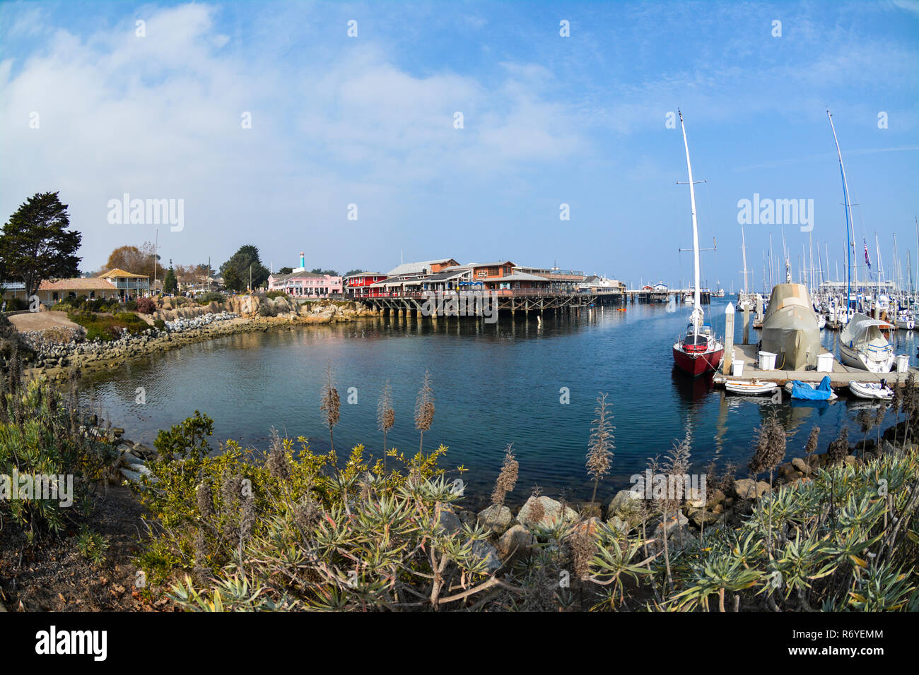 Fisherman's Monterey Wharf Stock Photo