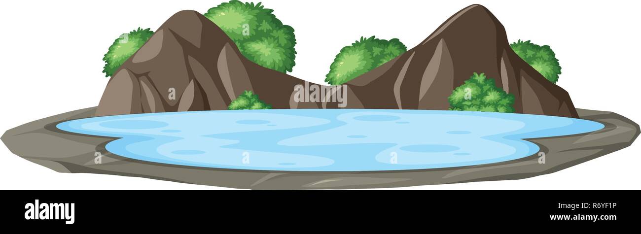 Isolated nature mountain landscape illustration Stock Vector Image ...