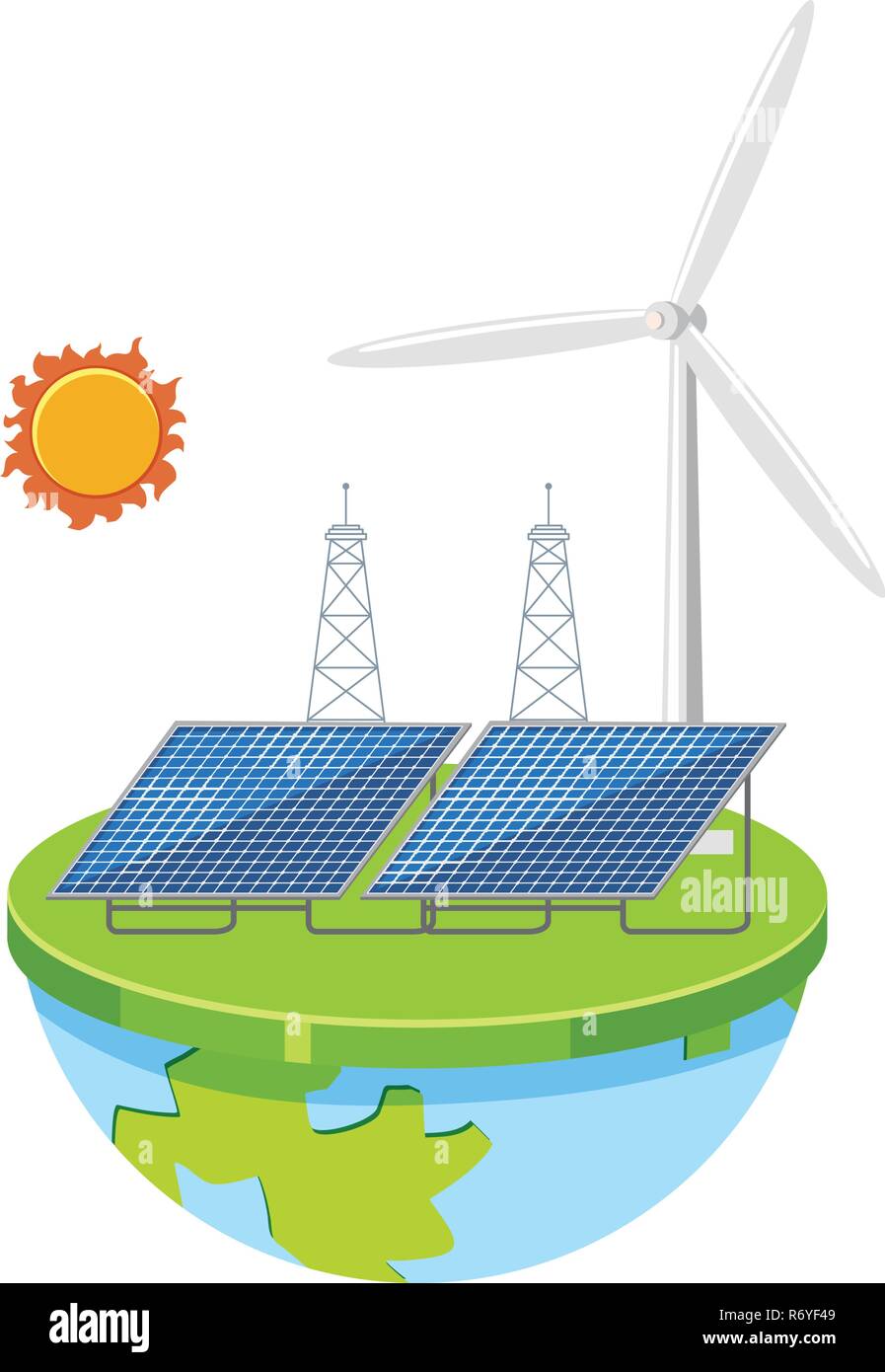 A green power energy illustration Stock Vector Image & Art - Alamy