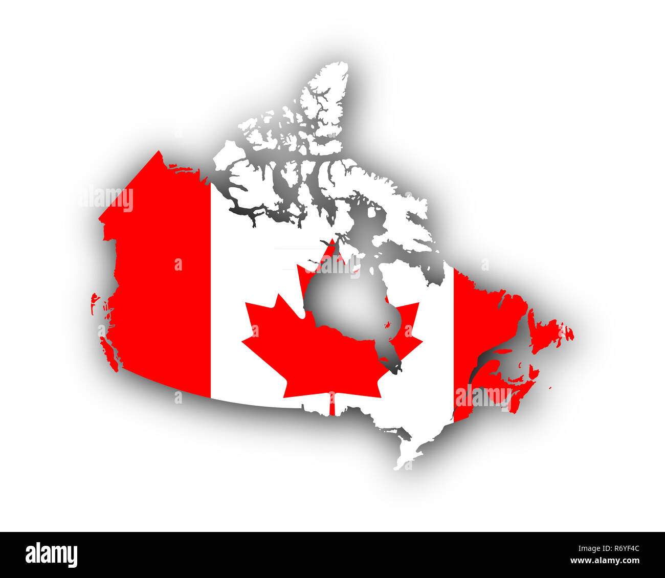 map and flag of canada Stock Photo - Alamy
