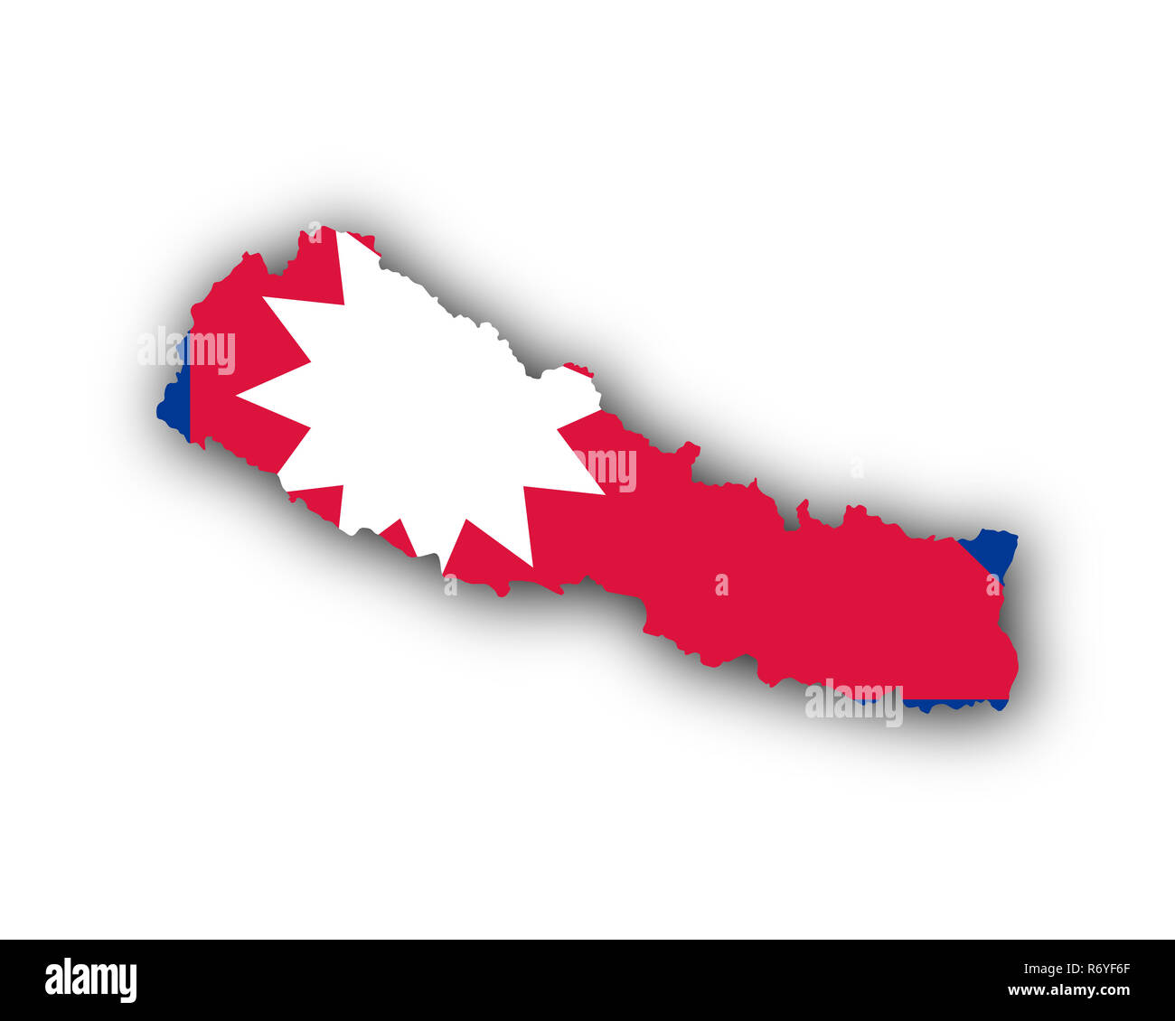 Nepal map flag hi-res stock photography and images - Alamy