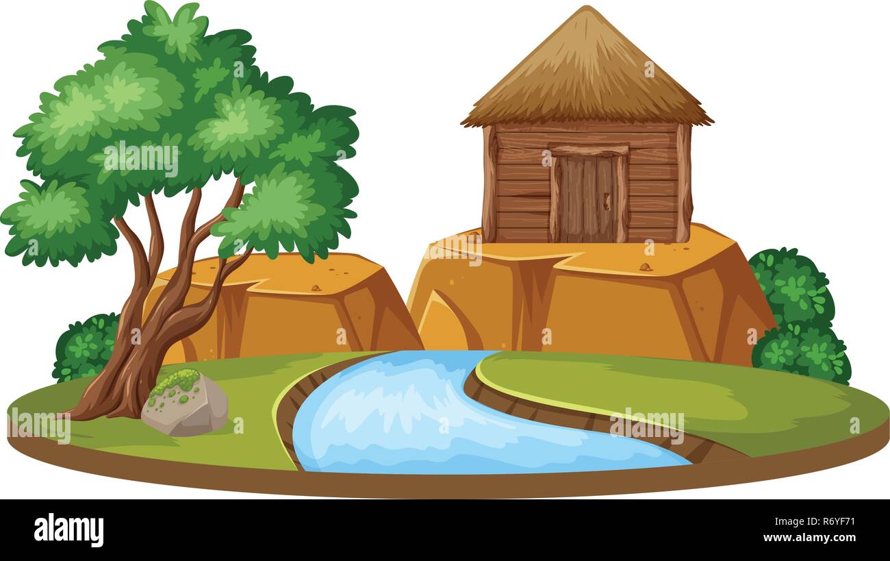 Isolated house in nature illustration Stock Vector Image & Art - Alamy