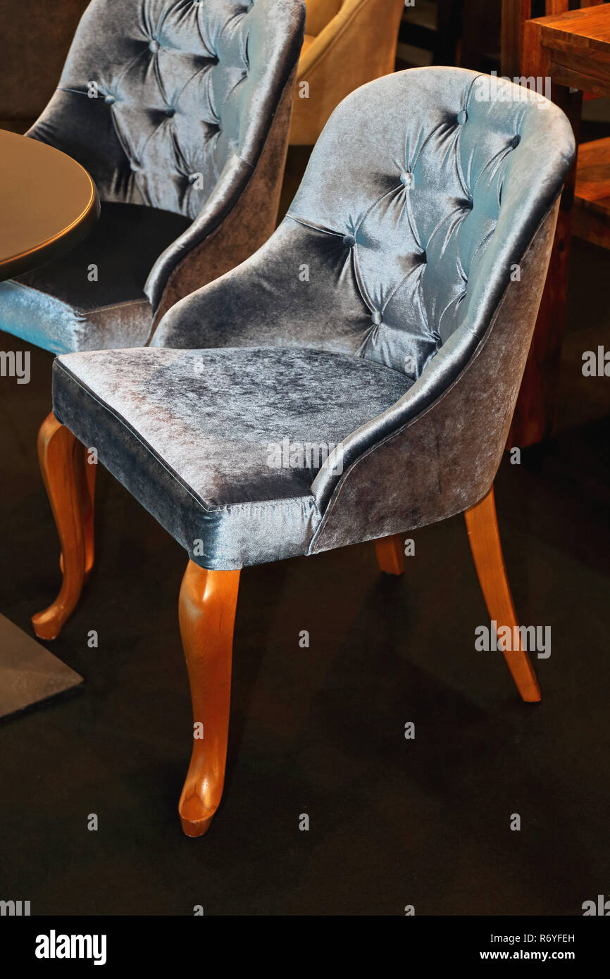 Velvet Chair Stock Photo