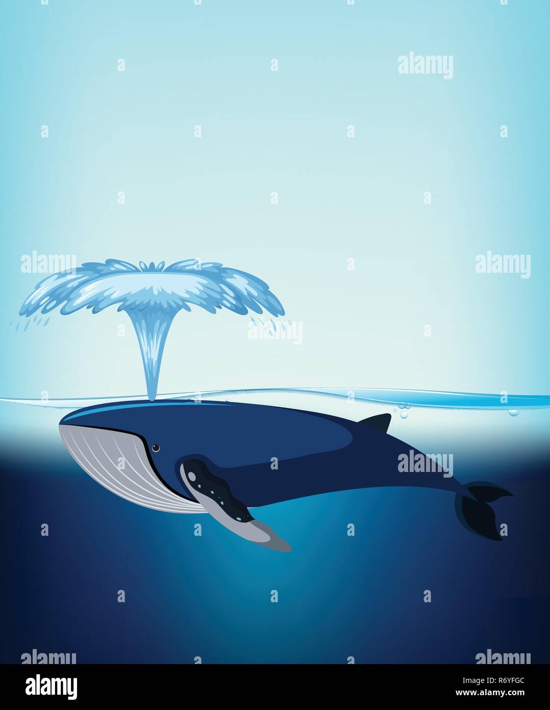 A whale under the water illustration Stock Vector Image & Art - Alamy
