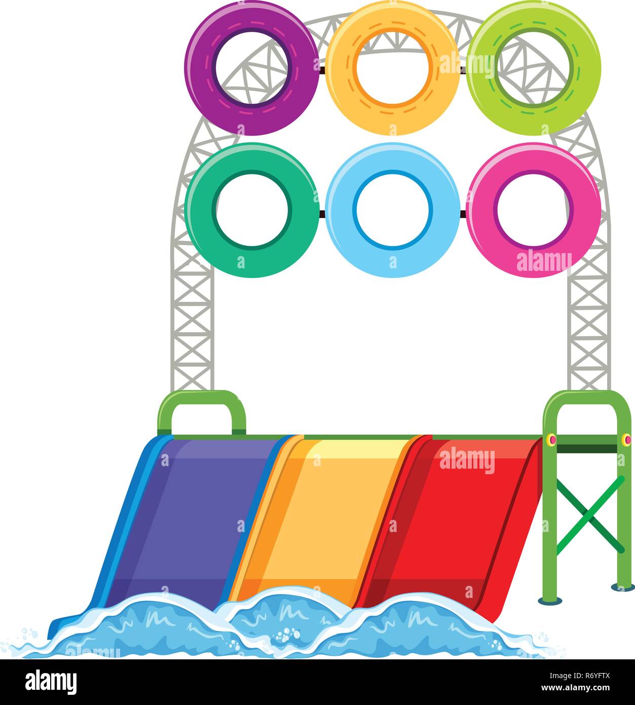 Isolated slide in water park illustration Stock Vector Image & Art - Alamy