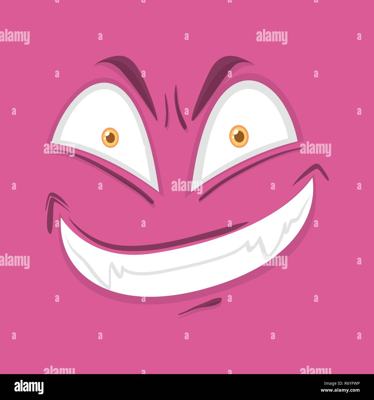 Monster face on pink background illustration Stock Vector Image & Art ...