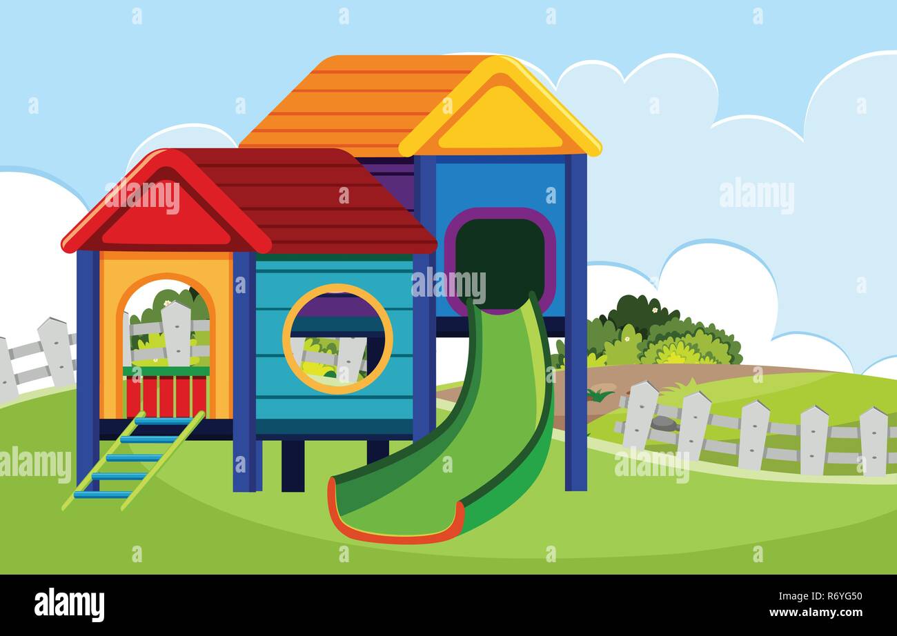Playhouse in the nature illustration Stock Vector Image & Art - Alamy